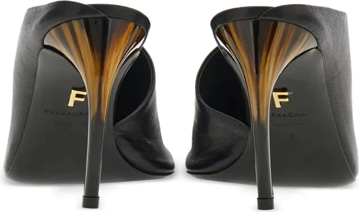 85mm Curved leather sandals - Image 3