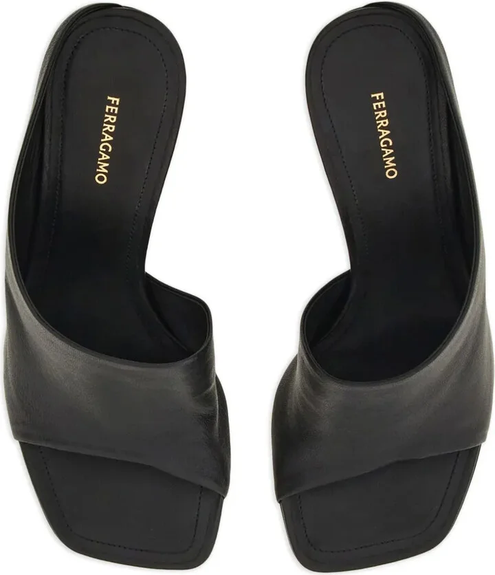 85mm Curved leather sandals - Image 4