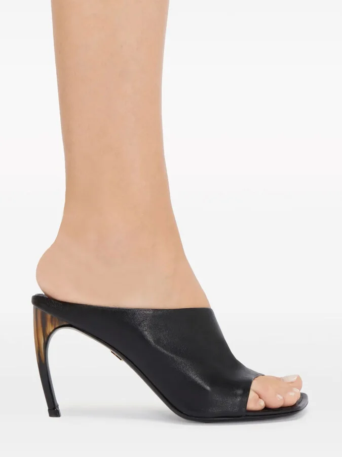 85mm Curved leather sandals - Image 5