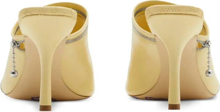 85mm Decorative-Zip Leather Sandals - Image 3