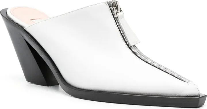 85mm Eclair-zip leather mules - Image 2