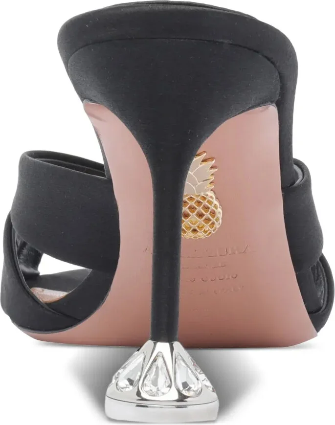 85mm Embellished Satin Heeled Sandals - Image 5