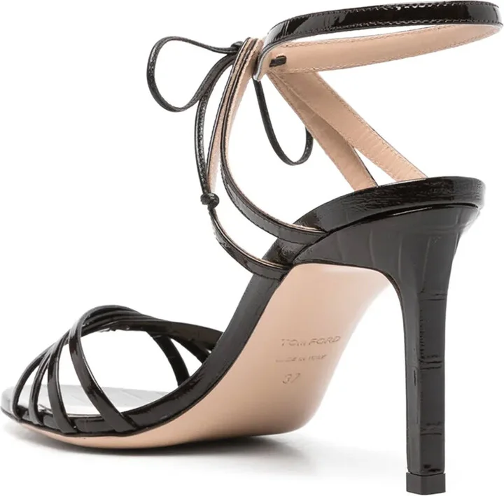 85mm Embossed-Crocodile Sandals - Image 3