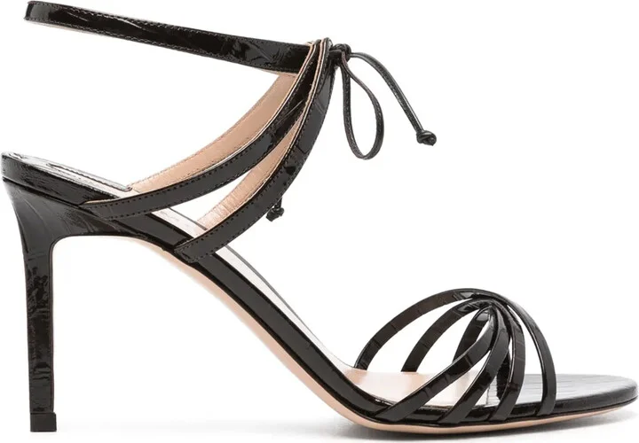 85mm Embossed-Crocodile Sandals