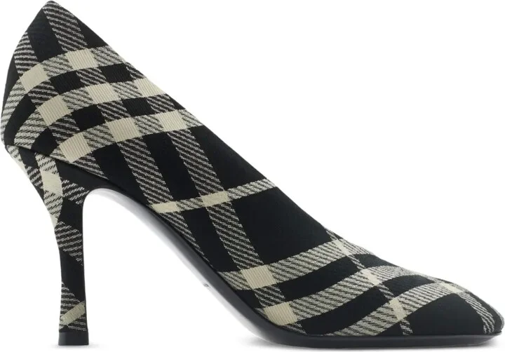 85mm Equestrian-print pumps