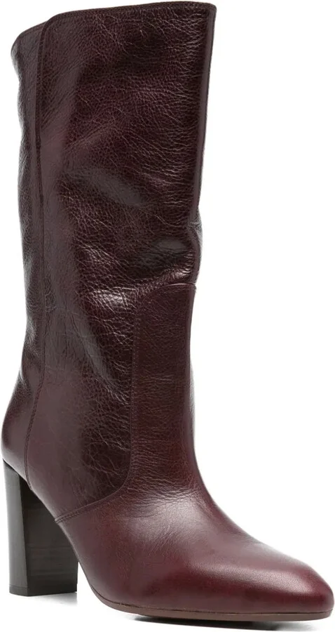 85mm Exis leather block-heel boots - Image 2
