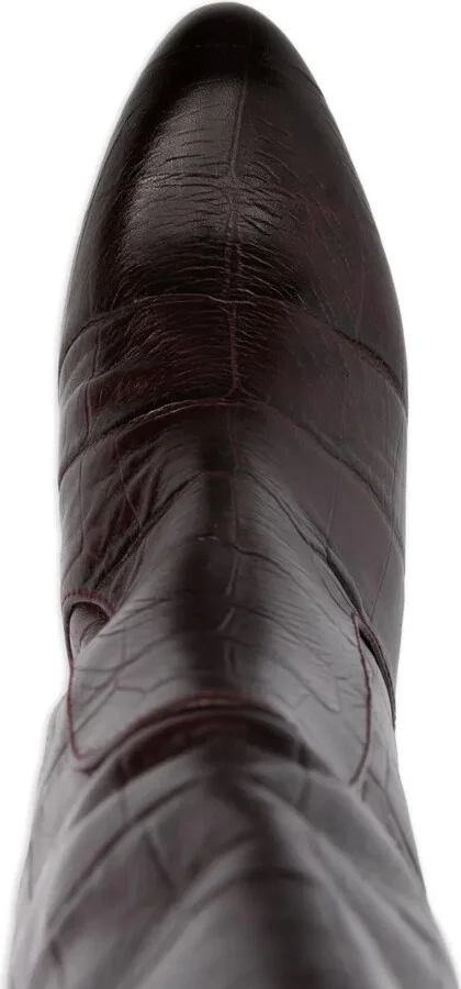 85mm Eybal crocodile-effect block-heel boots - Image 4
