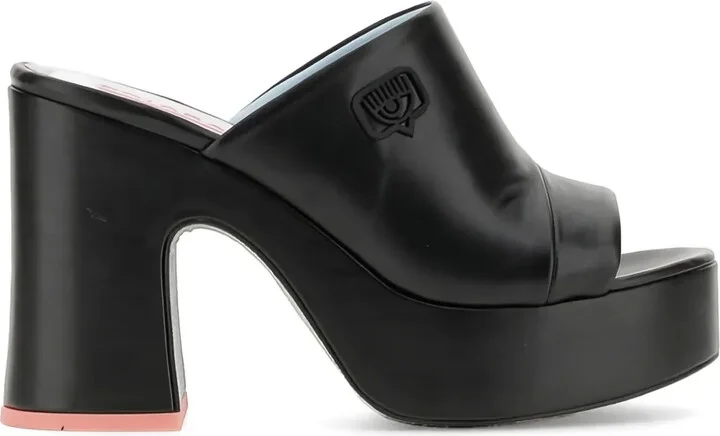85mm Eyelike platform block-heel sandals