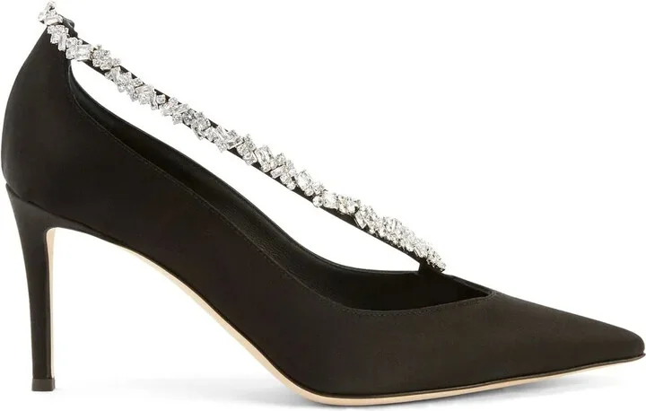85mm Filipa crystal-embellished pumps
