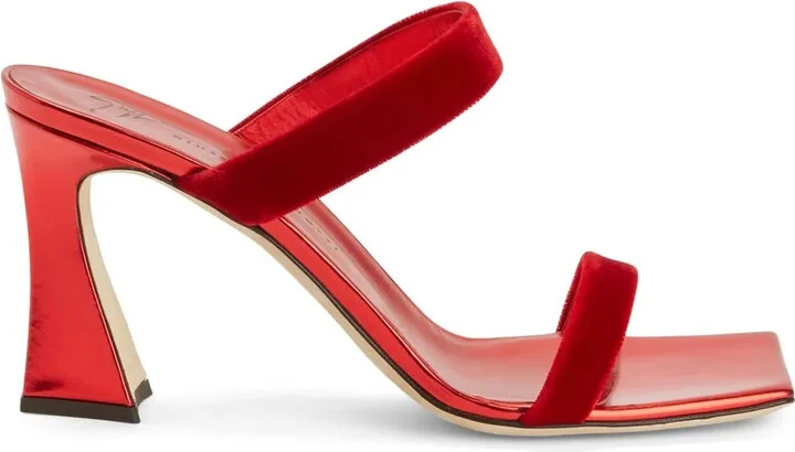 85mm Flaminia velvet sandals