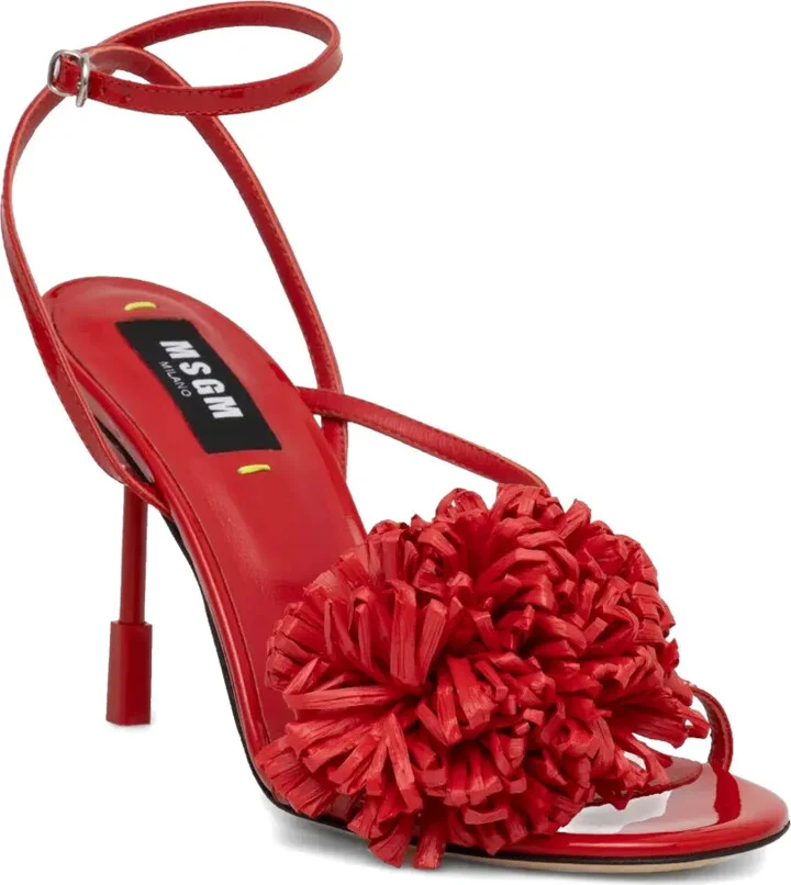 85mm Floral-Applique Sandals - Image 2