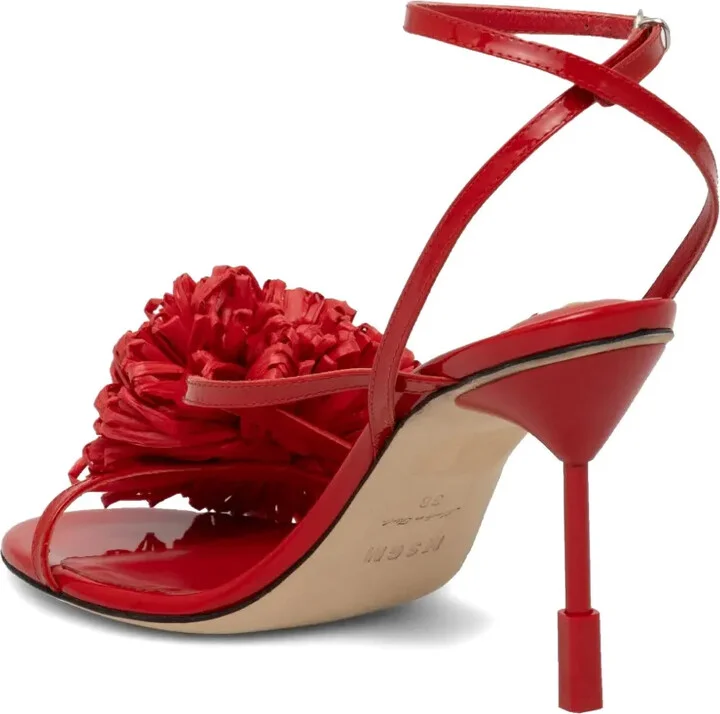 85mm Floral-Applique Sandals - Image 3