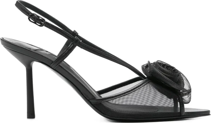 85mm Floral-Motif Sandals