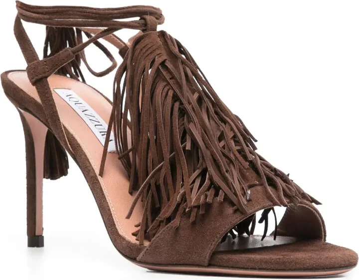 85mm Fringed Sandals - Image 2