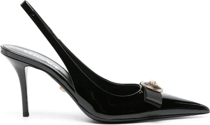 85mm Gianni Ribbon slingback pumps