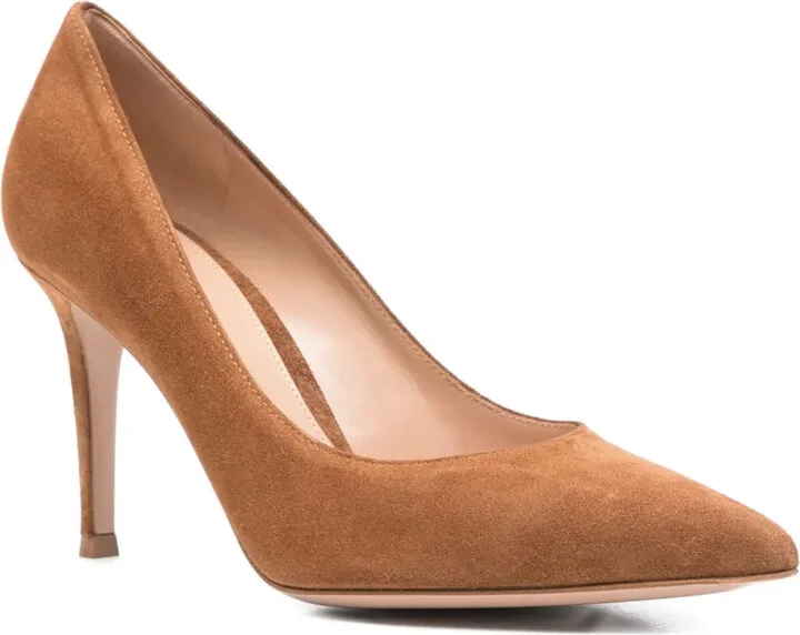 85mm Gianvito pointed-toe suede pumps - Image 2