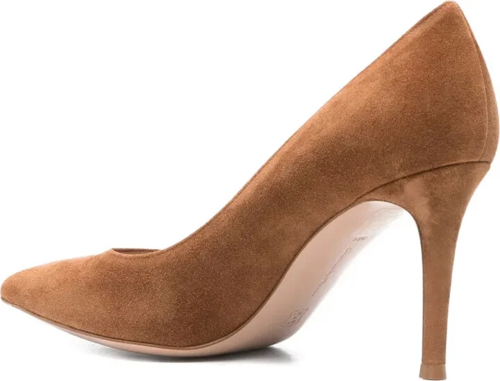 85mm Gianvito pointed-toe suede pumps - Image 3