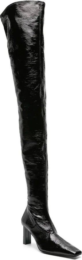85mm High-Shine Thigh-Length Boots - Image 2