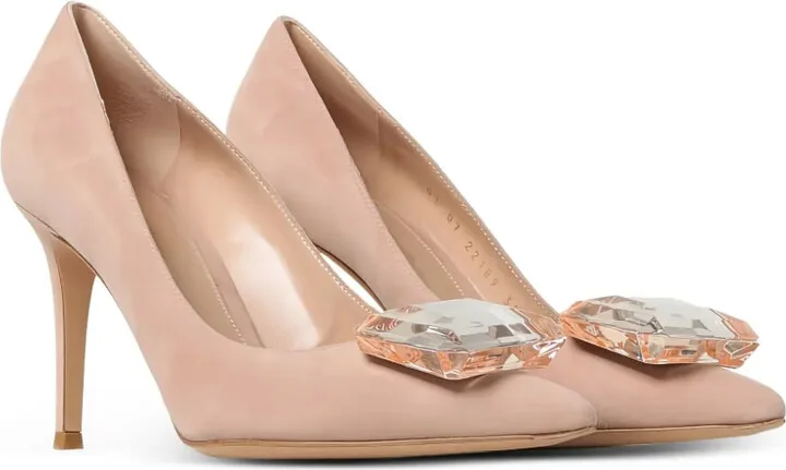 85mm Jaipur crystal-embellished pumps - Image 2