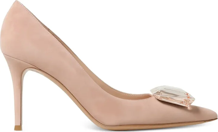 85mm Jaipur crystal-embellished pumps