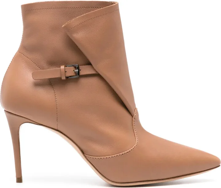 85mm Julia Kate leather ankle boots