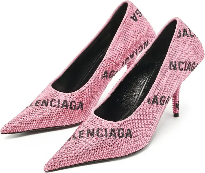 85mm Knife rhinestone-embellished pumps - Image 4