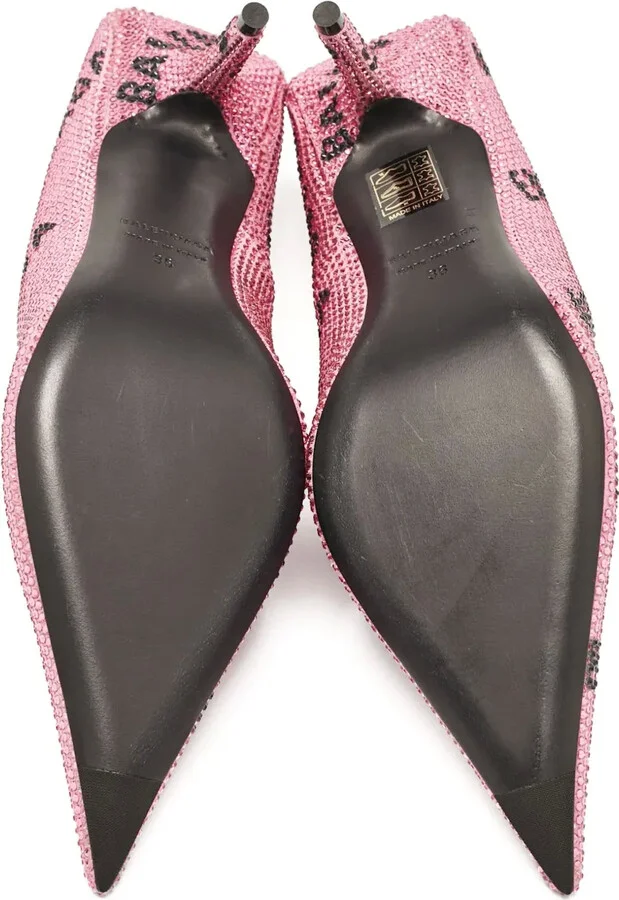 85mm Knife rhinestone-embellished pumps - Image 5