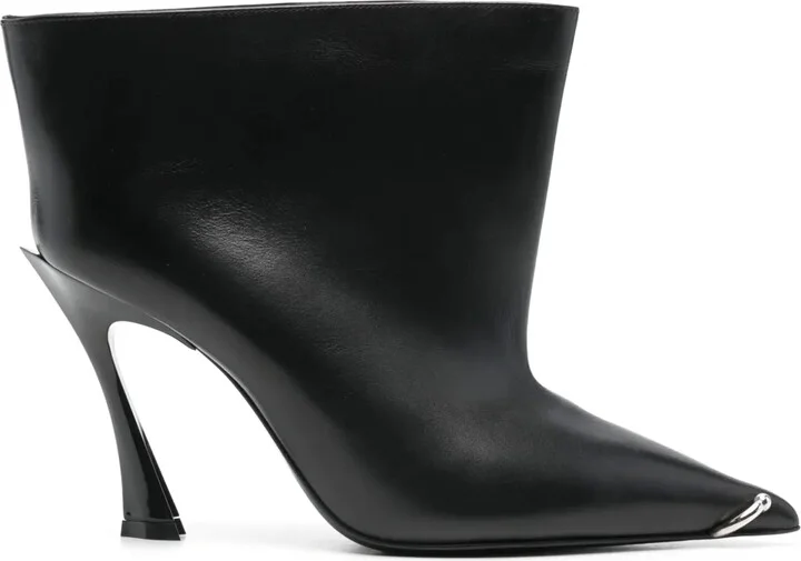 85mm Leather Ankle Boots