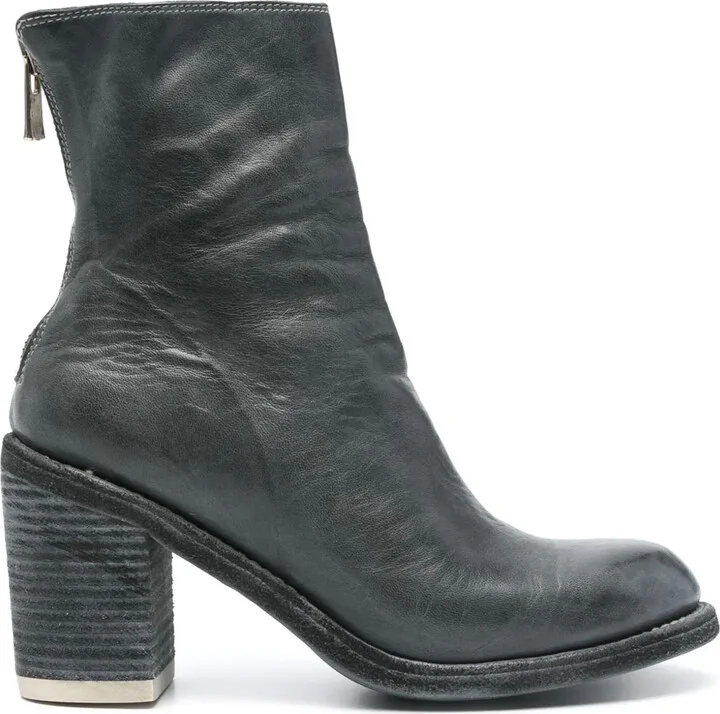 85mm Leather Ankle Boots