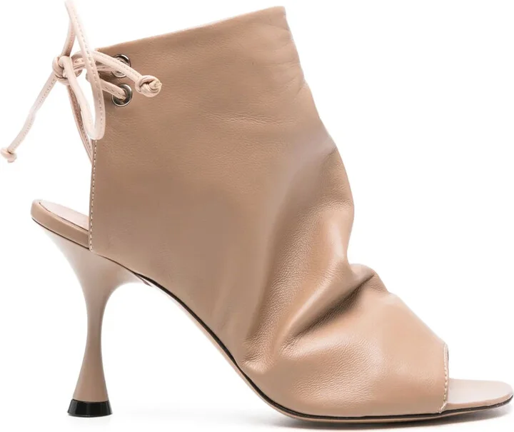 85mm Leather Ankle Boots