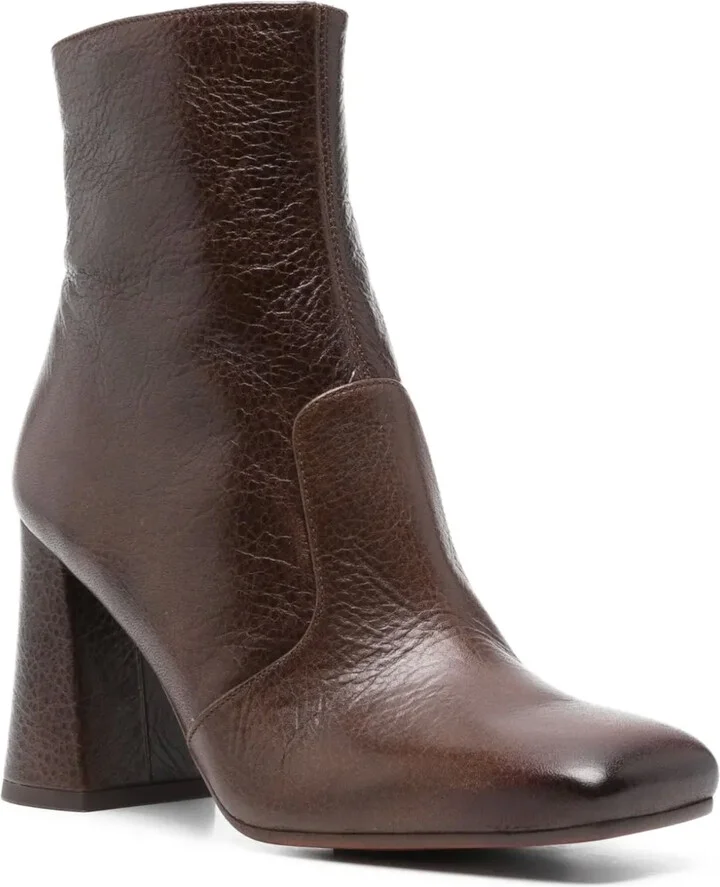 85mm Leather Block-Heel Ankle Boots - Image 2