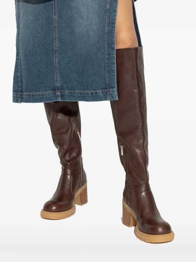 85mm Leather Boots - Image 4