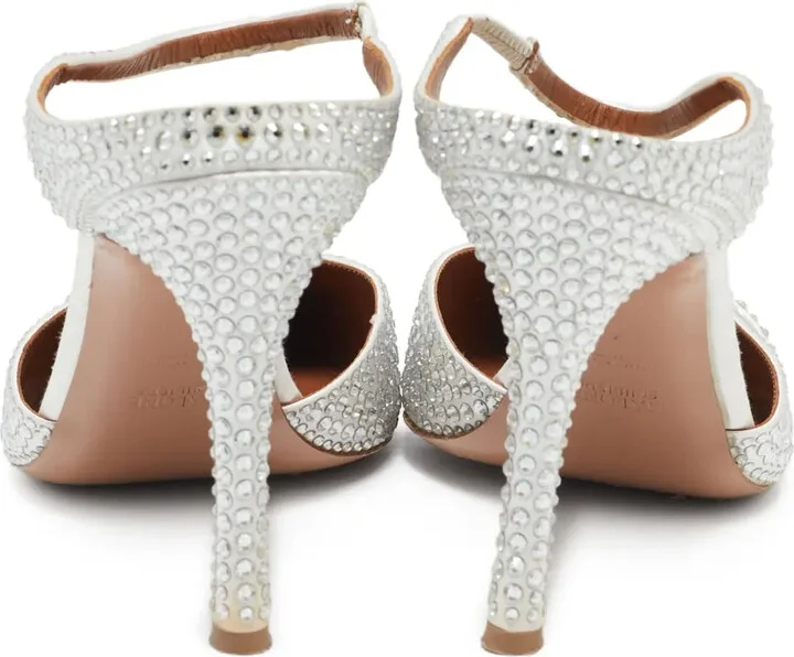 85mm Leather Heeled Mules - Image 3
