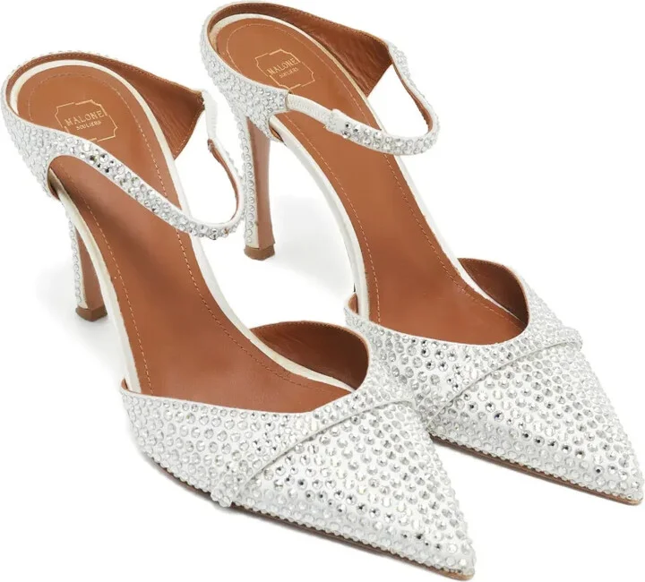 85mm Leather Heeled Mules - Image 4