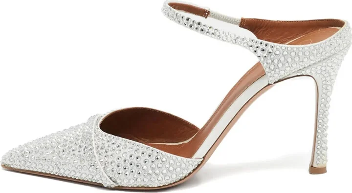 85mm Leather Heeled Mules