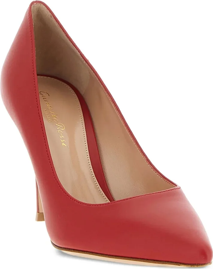 85mm Leather Heeled Pumps - Image 2