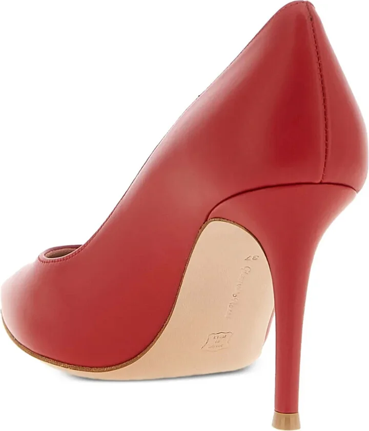 85mm Leather Heeled Pumps - Image 3