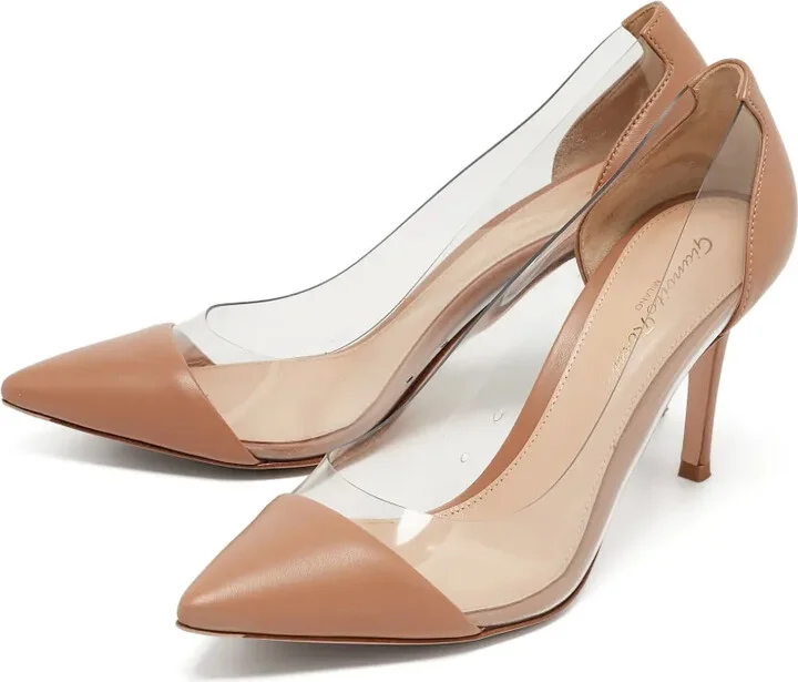 85mm Leather Heeled Pumps - Image 3
