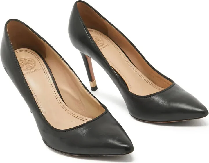 85mm Leather Heeled Pumps - Image 3