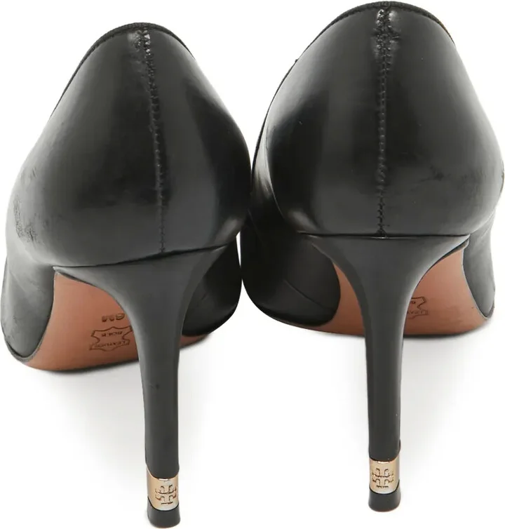 85mm Leather Heeled Pumps - Image 4