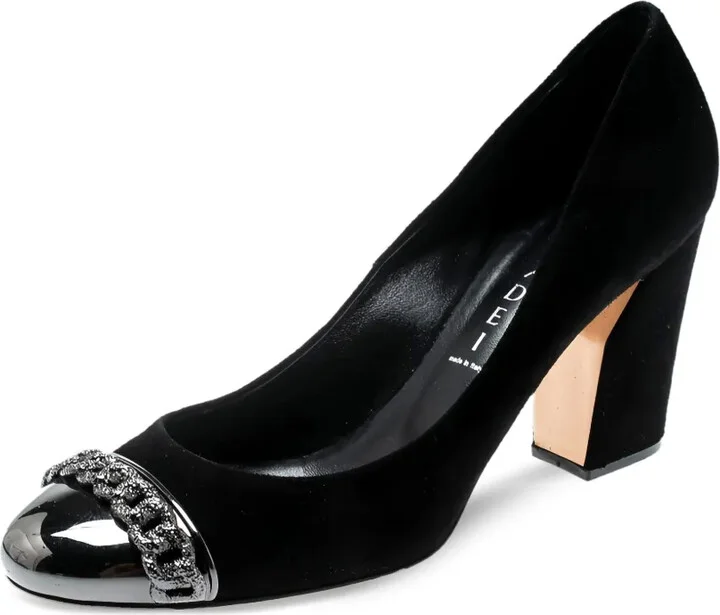 85mm Leather Heeled Pumps - Image 2