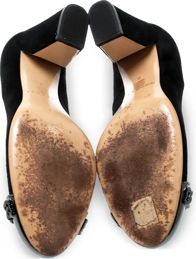 85mm Leather Heeled Pumps - Image 4