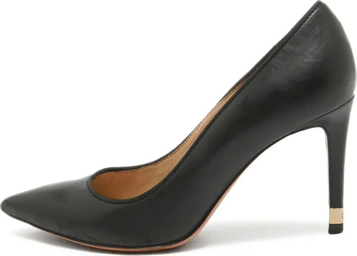 85mm Leather Heeled Pumps