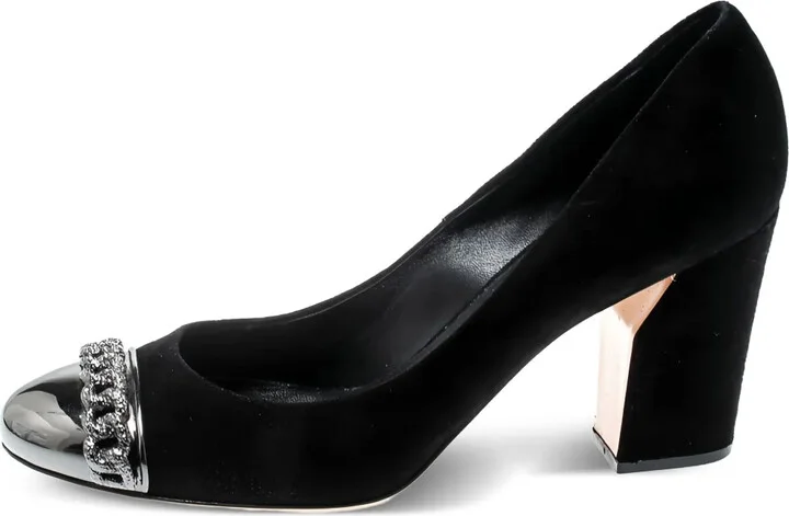 85mm Leather Heeled Pumps