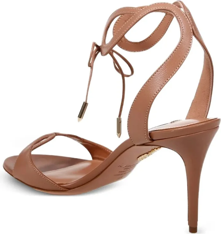85mm Leather Heeled Sandals - Image 3