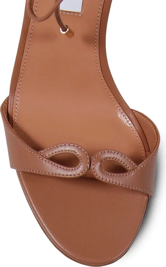 85mm Leather Heeled Sandals - Image 4