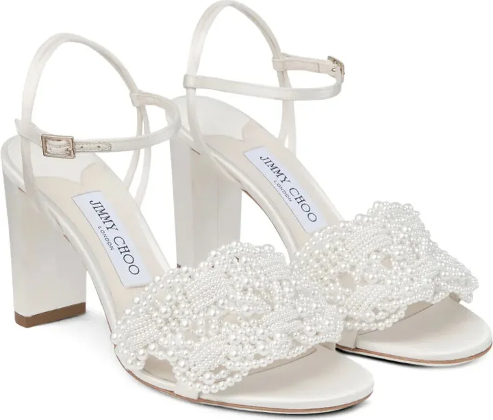 85mm Leather Heeled Sandals - Image 2