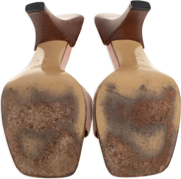 85mm Leather Heeled Sandals - Image 3