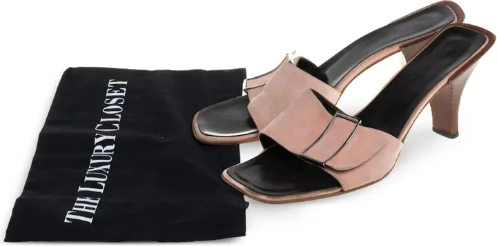 85mm Leather Heeled Sandals - Image 4