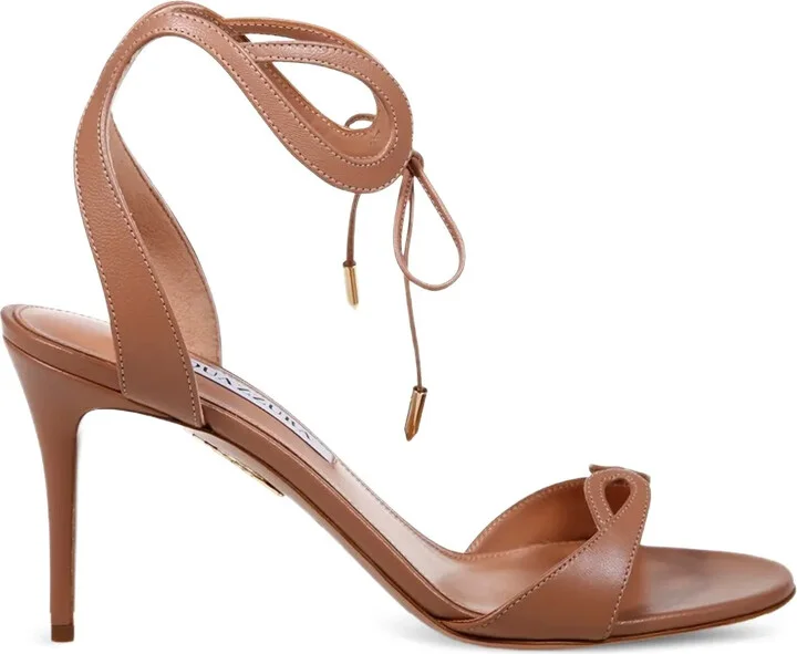 85mm Leather Heeled Sandals